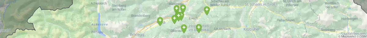 Kartenansicht für Apotheken-Notdienste in der Nähe von Wörgl (Kufstein, Tirol)